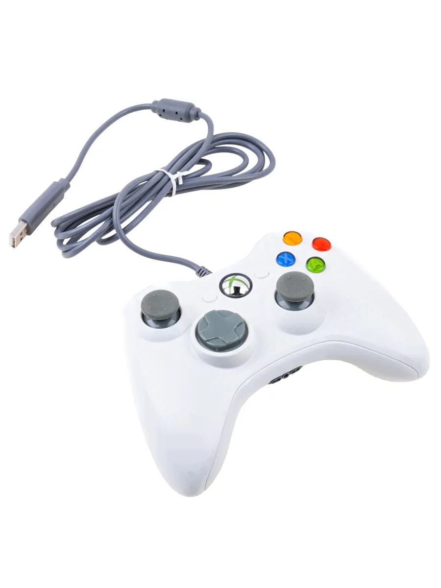 Геймпад (джойстик) Xbox 360 (проводной) (белый)