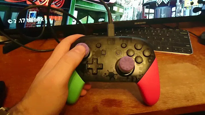 Nintendo Switch Pro Controller Splatoon 2 Edition with PS4 KontrolFreeks!