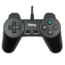 Геймпад DIALOG Action GP-A01, 10 кн., черный, USB, проводной (1/10/60) GP-A01