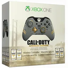 Геймпад для Xbox one / Series s x Call of duty Advanced Warfare в коробке золотистый, серый
