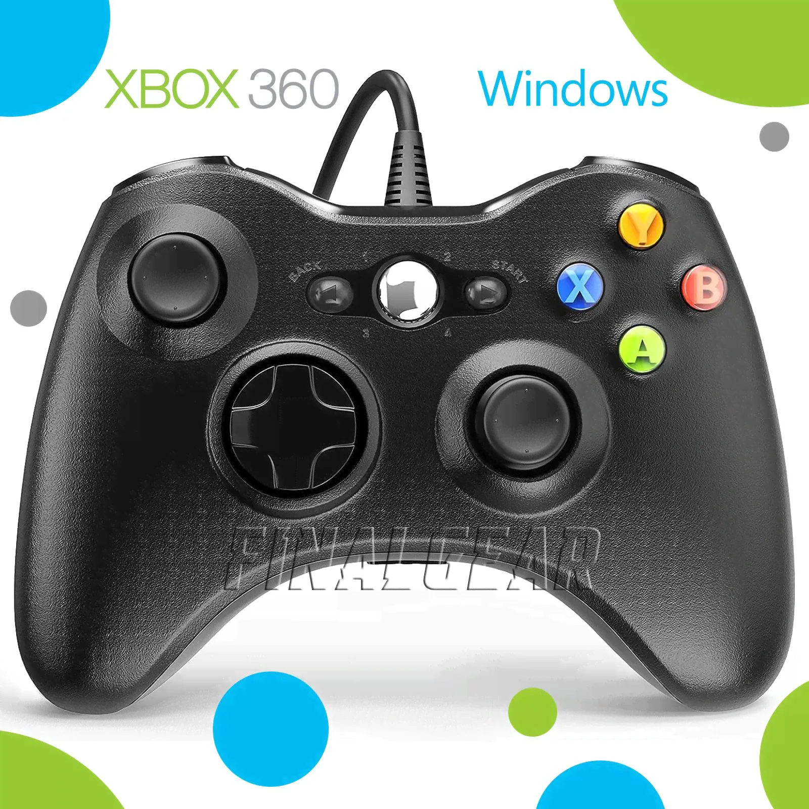 Геймпад / джойстик для игровой приставки Xbox 360 и ПК (Windows) / мультиплатформа / проводной-0